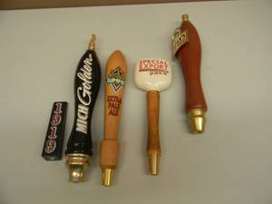 lot 60 image: (5) - BEER TAP HANDLES - SEE PICTURES