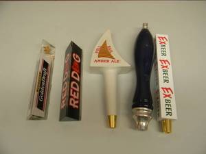 lot 61 image: (5) - BEER TAP HANDLES - SEE PICTURES