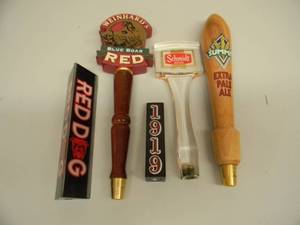 lot 62 image: (5) - BEER TAP HANDLES - SEE PICTURES
