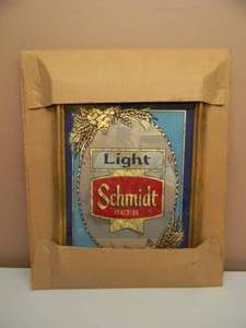 lot 67 image: NOS SCHMIDT BEER MIRROR - SEE PICTURES