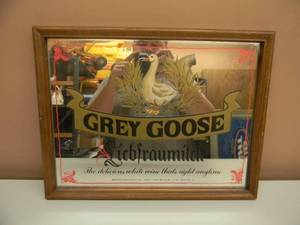 lot 69 image: GREY GOOSE MIRROR - APPROX 17 BY 13 - SEE PICTURES