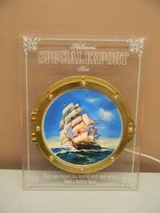lot 83 image: NOS - SPECIAL EXPORT LIGHTED SIGN - WORKS - APPROX 11 BY 14 - SEE PICTURES