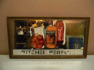 lot 87 image: CALVERT & COKE MIRROR - APPROX 25 BY 13 - SEE PICTURES