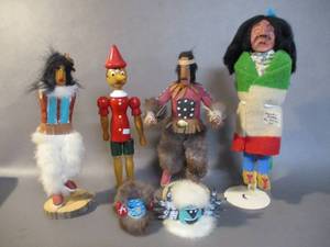 lot 47 image: Collectable Wooden  Dolls
