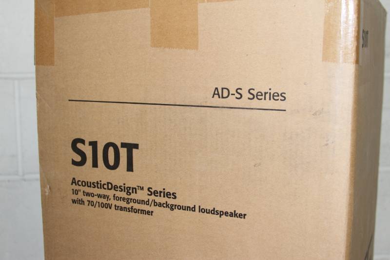 lot 3 image: New in Box QSC AD-S10T Surface Mount Cinema Home Theater Pro Audio Loudspeaker Speaker