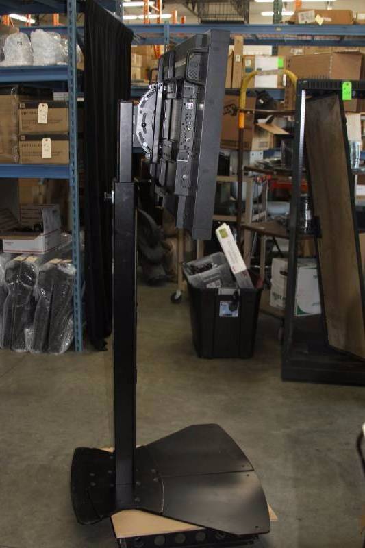 lot 41 image: Chief  Legrand MF1UB Black Flat Panel Floor Stand for TV  Television  Display  Monitor ($700 online)