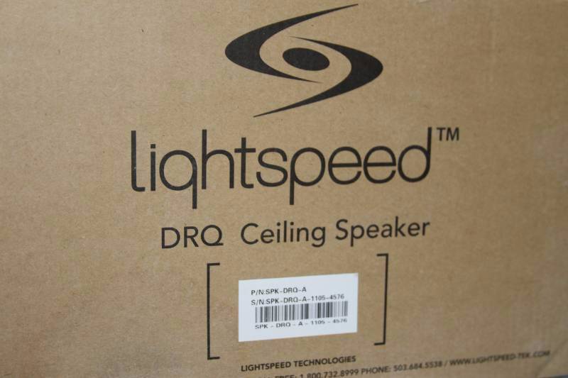 lot 63 image: New PAIR of LightSpeed DRQ Pro Audio Ceiling Speakers