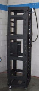 lot 12 image: Lowell L275-Series Pro Audio & Video Equipment Rack with Power Unit & Heavy Duty Casters