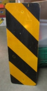 lot 6 image: Large Metal Reflective Sign 1 ft x ...