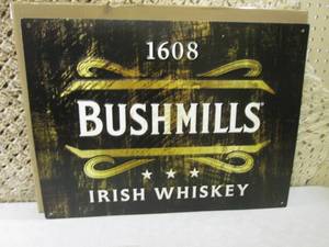 lot 8 image: Bushmills Irish Whiskey Tin Sign 23...