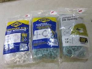 lot 27 image: 3 Bags of Tile Spacers  CSB...