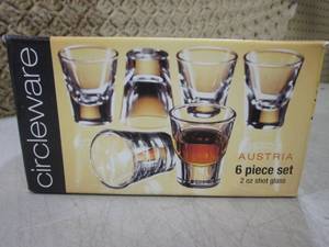 lot 32 image: Austria 6pc 2oz Shot Glass Set  C-4...