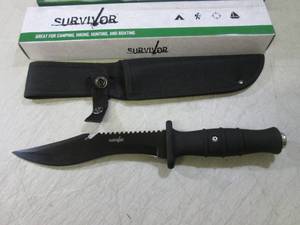 lot 121 image: 12 Survivor Knife with Sheath New ...