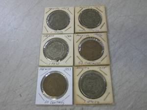 lot 142 image: 1950s Mexico Peso Coins  CNTR...