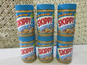 lot 215 image: 6 Jars of Skippy Creamy Peanut Butt...