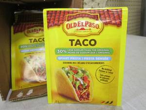lot 221 image: Case of 32 Pouches Old El Paso Taco...
