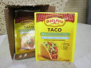 lot 223 image: Case of 32 Pouches Old El Paso Taco...