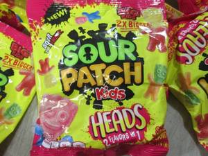 lot 237 image: 24 Bags of Sour Patch Kids Heads 2 ...