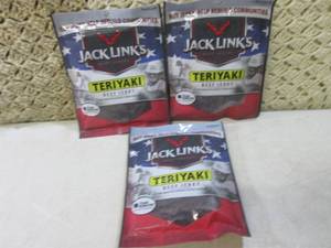 lot 254 image: 3 Bags of Jack Links Teriyaki Beef ...