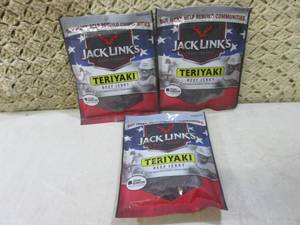 lot 256 image: 3 Bags of Jack Links Teriyaki Beef ...