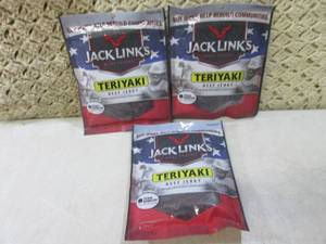 lot 257 image: 3 Bags of Jack Links Teriyaki Beef ...