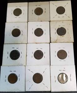 12 US CENTS 1859 1888 1890 1892 1895 1899VF 1900 1903XF 1909 IHC 1923S 1926S 1926D WHEATS