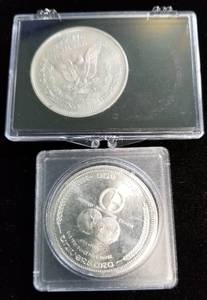 2 TROY OZ. .999 FINE SILVER 2 X 1oz ROUNDS AS PICTURED