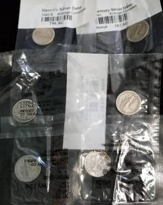 6 SILVER DIMES 1913 1927 1940 1941 1943-S 1963