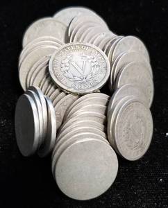 GORUP OF 50 LIBERTY NICKELS SOME SLICKS MANY WITH DATES