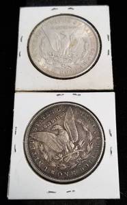 2 XF-AU MORGAN SILVER DOLLARS 1896 1900
