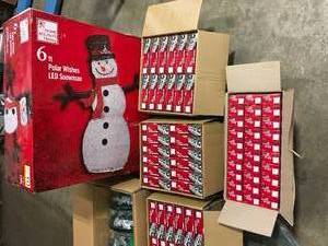 Pallet with assorted Christmas Decorations not used