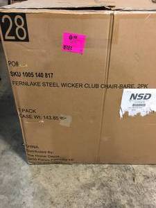Hampton Bay Fernlake Steel Wicker Club Chair Bare 2 pack not used