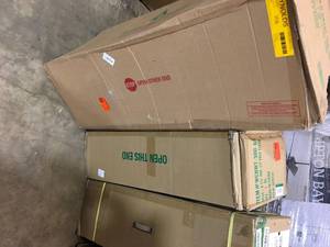 Pallet with assorted Christmas Trees not used