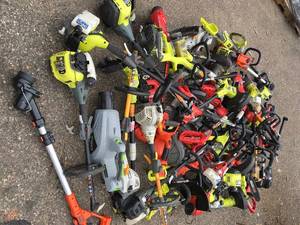 Lot of assorted used outdoor tools various conditions