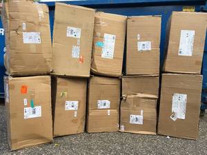 Pallet with Assorted Ryobi Lawnmowers Customer returns - many not used