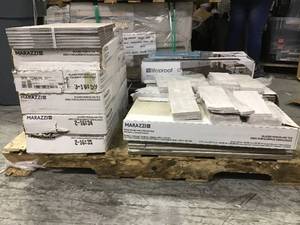 ASSORTED PALLET WITH MARAZZI GLAZED PORCELAIN TILE SEE PICS