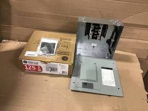 lot 1 image: GE PowerMark Gold 125 Amp 8-Space 16-Circuit Indoor Main Lug Circuit Breaker Panel &nbspin good condition 