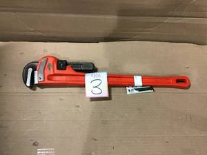 lot 3 image: RIDGID 24 in. Heavy-Duty Straight Pipe Wrench &nbspin good condition 