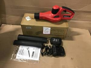 lot 6 image: PowerSmart 117 MPH 85 CFM 20-Volt Lithium-Ion Cordless Handheld Blower, 1.5Ah Battery and Charger Included &nbspin good condition 