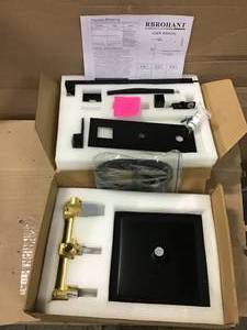 lot 9 image: 1-spray 10 in. High PressureDual Shower Head and Handheld Shower Head in Matte Black &nbspin good condition 
