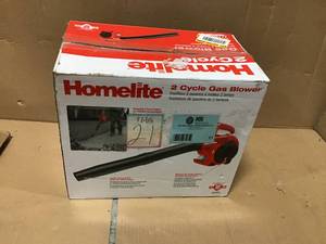 lot 21 image: Homelite 150 MPH 400 CFM 2-CycHomelite 150 MPH 400 CFM 2-Cycle Handheld Gas Leaf Blower &nbspin good condition 