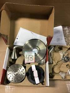 lot 43 image: Ladera Single-Handle 3-Spray Tub and Shower Faucet in Spot Defense Brushed Nickel (Valve Included) &nbspin good condition 
