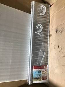 lot 82 image: SuperSlide 48 in. W x 12 in. D Wire Fixed Mount Shelf Kit with Closet Rod &nbspin good condition 