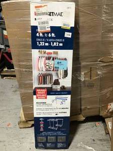 lot 86 image: ShelfTrack 13 in. D x 72 in. W x 48 in. H Wire Closet System Organizer Kit by ClosetMaid &nbspin good condition 