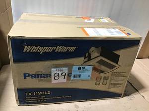 lot 89 image: Panasonic WhisperWarm Lite 110 CFM  Ceiling Exhaust Fan with Light and Heater, Quiet, Energy Efficient and Easy to Install &nbspin good condition 