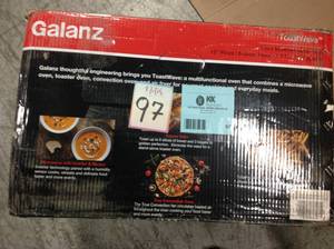 lot 97 image: Galanz Toastwave 1.2 cu ft Countertop Convection, Air Fry and Microwave Toaster Oven - Stainless Steel &nbspin good condition 