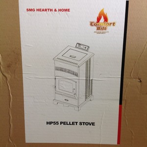 lot 112 image: ComfortBilt HP55 2200 sq. ft. EPA Certified Pellet Stove with Remote Control and Programmable Thermostat in Carbon Black in good conditions