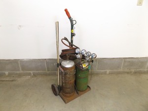 lot 130 image: Oxygen Acetylene Tanks etc.