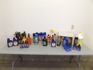 lot 154 image: Large Lot of NEW Oil, Glass Cleaner, Other Auto Fluids, etc.