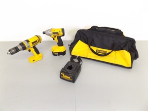 lot 156 image: 2 Dewalt 14.4v Drills, 1 Battery, Charger, and Bag 